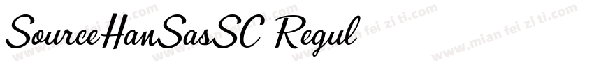 SourceHanSasSC Regul字体转换